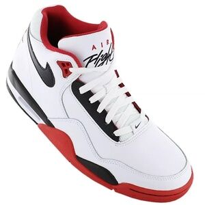 Nike Air Flight Legacy White Red Black Sneakers Mens Size 7 New